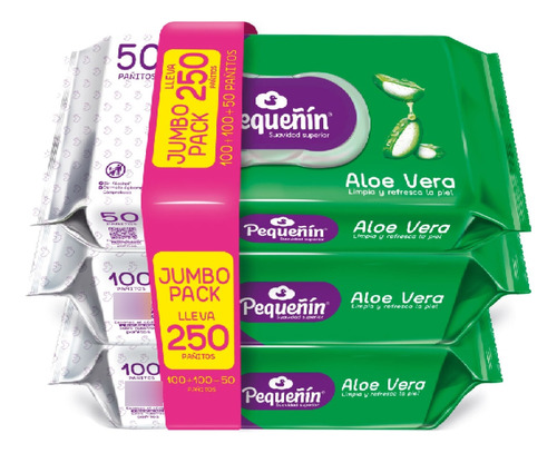 Oferta Toallitas Humedas Pequeñin Aloe Naturalpaq X250und