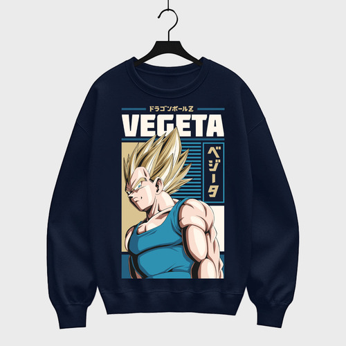 Sudadera Hombre Vegeta Pullover Dragon Ball Loose Fit