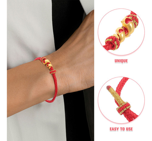 Pulsera De Hilo Rojo De 2 Piezas: Año De La Serpiente 2025 H