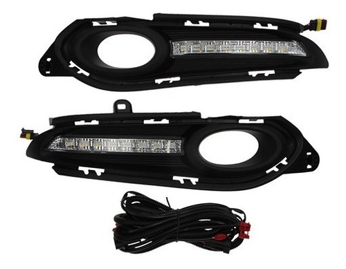 Kit Rejilla Tipo Faro Auxiliar Drl Giro Led Derecho/izquierd