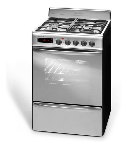 Imagen 4 de 8 de Cocina Longvie 21601x Multigas 4 Hornallas Ac. Inox 60cm 12c