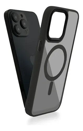 Funda Case Protección Con Magsafe Para Iphone 11/12/13/14/15 Negro / Iphone 11 Pro Lisa