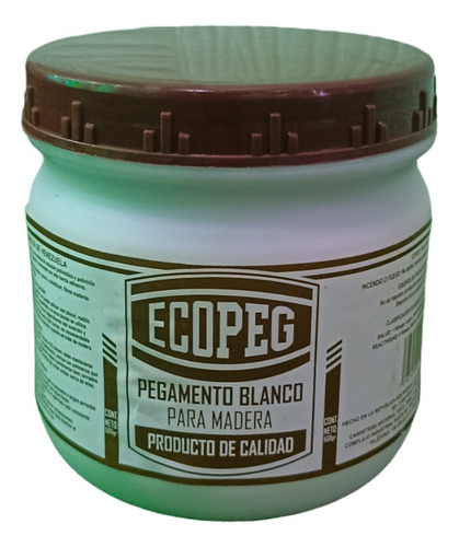 Pega Blanca Ecopeg Para Madera 500 Gr 