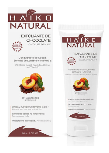 Gel Exfoliante Haiko Natural Durazno Y Chocolate X 80g