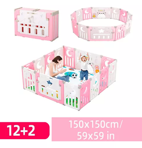 Corral de Bebe Baby Kits BK5006 Plegable Party Rosado - Promart