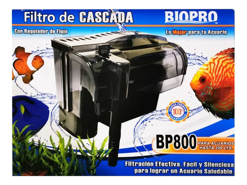 Filtro Cascada Peceras De Hasta 200 Litros Biopro Bp800