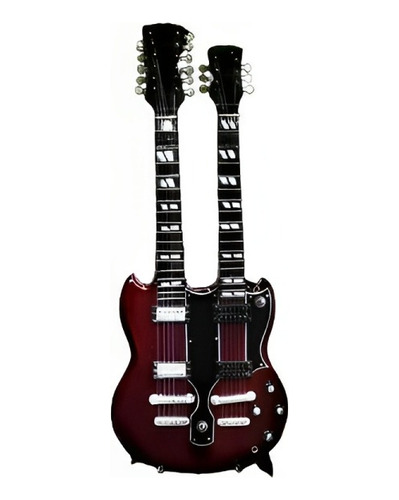 Mini Guitarra Modelo Double Neck Al Estilo Jimmy Page 