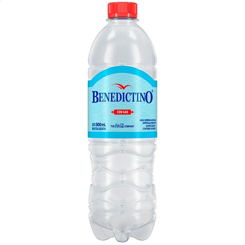 Agua Mineral Coca Cola Company Benedictino  Con Gas   Botella  500 Ml