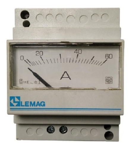 Amperimetro Analogico Frente Din 60a Ca Directo Lemag