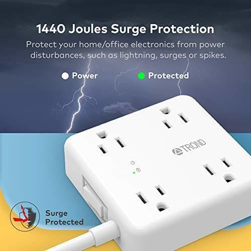 Multicontacto 4 Tomas 3 Puertos Usb Color Blanco