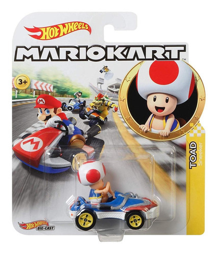 Hot Wheels Mario Kart Toad E Veiculo Sneeker Mattel Gbg25 Cor Colorido