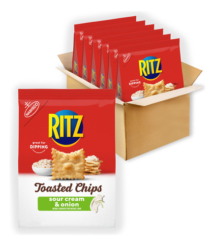 Ritz Chips Tostados, Galletas De Crema Agria Y Cebolla, Bols