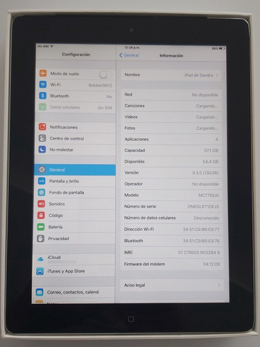 iPad 2da Generación 64g Wifi+cellular Black (Usado)