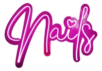 Comprar Cartel Nails Uñas Neon Led Estetica 43cm