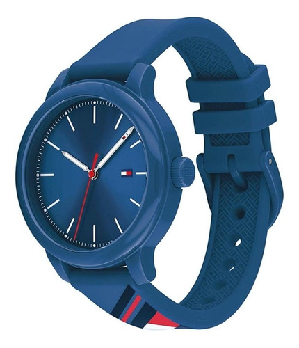 Reloj Tommy Hilfiger Mujer Azul 1782232 Silicona Sumergible Color del fondo Azul, Blanco y Rojo