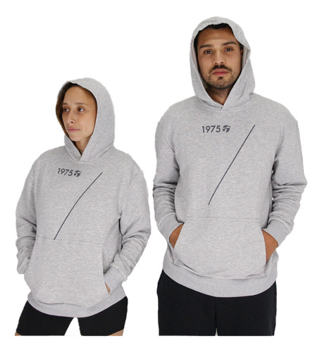 Buzo Hoddie Ng - Topper 1975 Hombre Gris On Sports