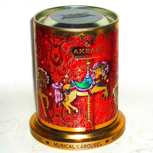 Caja Musical Lata Vacía Té Akbar, Decoración Tapa Reemplazo 