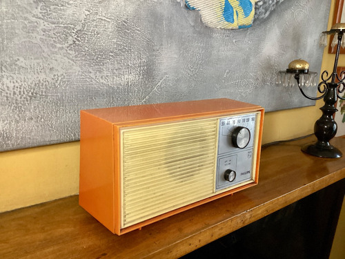 Linda Radio Naranja Antigua Philips Funcionando