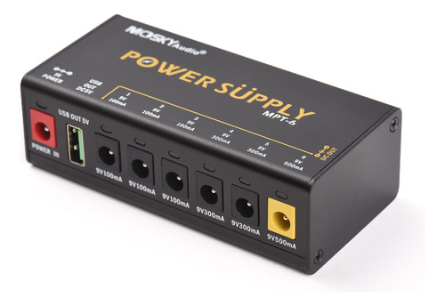 Fonte Portátil Power Guitar Moskyaudio Pedal De 6 Canais