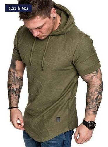 Camisa Con Capucha Slim Fit Casual Short Crop Cami