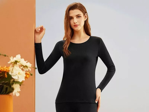 Pack 4 Camisetas Con Polar Mujer Premium Elasticadas