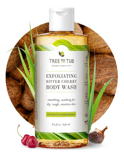  Tree To Tub Bitter Cherry Coconut Exfoliating Body Wash - Ex