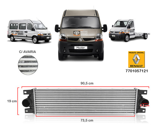 Radiador Intercooler Master 6 Marchas 2011 2012 Original