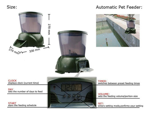 Alimentador Automático De Alimentos Para Peces Dispensador