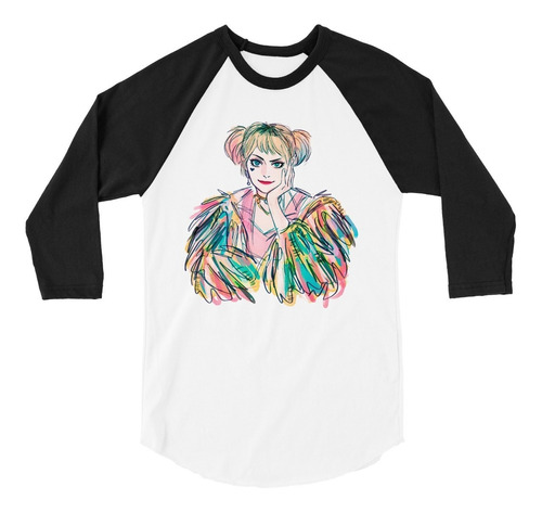 Playera Raglan 3/4 Harley Quinn Suicide Squad Batman Dc