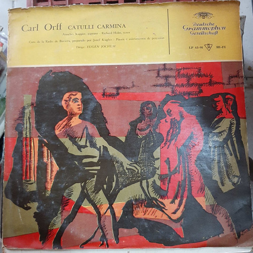 Vinilo Kupper Holm Carl Orff Catulli Carmina Album Cl2