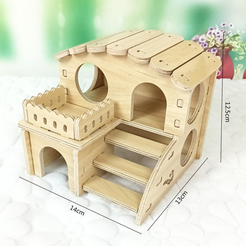 Casa De Madera Para Hámster, Escondite Lavable Estilo A