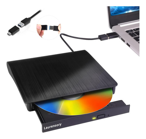 External Dvd Drive Usb 3.0 Type-c Usb Portable Player For...