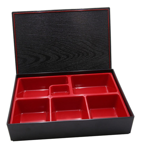 Fiambrera Japonesa Bento Box Roja Y Negra Para Restaurante,