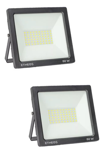 Reflector Led Etheos Exterior Interior 50w Luz Fria X 2u.