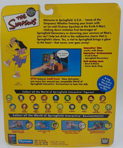 Figura Los Simpsons Otto Playmates Blister Cerrado Trujillos (Usado)