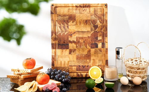 Tabla De Cortar Butcher Block 17 X 13 X 1.5 Pulgadas Tabla D
