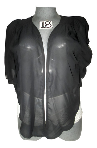 Blusa Torera,ensamble Negra Talla 18 ( 38 )