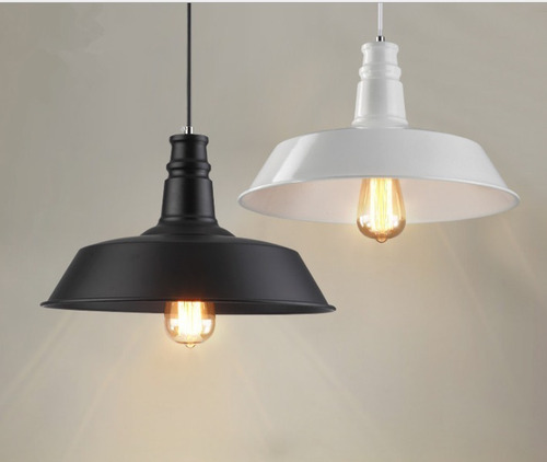Lampara Vintage Colgante Negra