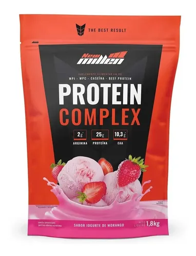 Suplemento En Pó New Millen Premium Proteínas de Protein Complex Sabor Baunilha X 1.8kg - Miniatura 2