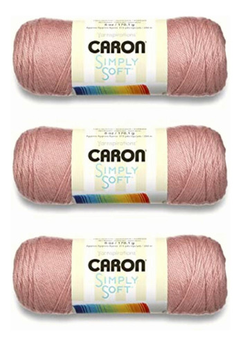 Caron Simply Soft Hilo De Rosa Victoriana Paquete De 3