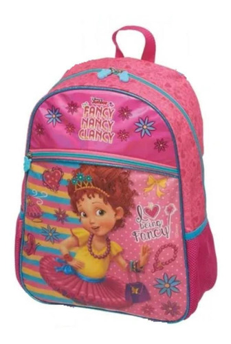 Mochila Escolar Infantil Costas Reforçada Fancy Nancy Clancy Cor Rosa