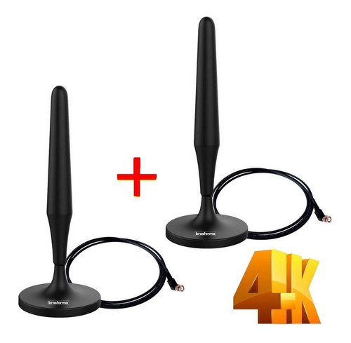 Antena Para Tv Digital Interna Hdtv 4k Brasforma - 2 Antenas