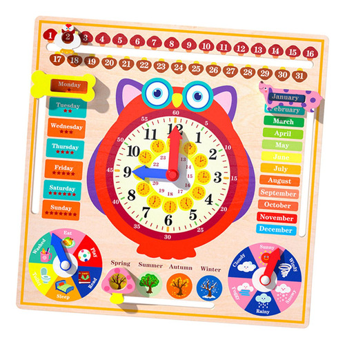 .. Juguetes Montessori Para Niños, Reloj, Calendario