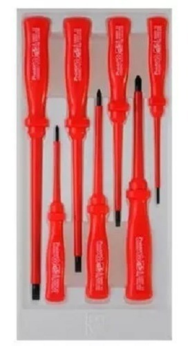 Imagen 3 de 6 de Set De 7 Destornilladores Aislados Proskit 8pk-8100e 1000v