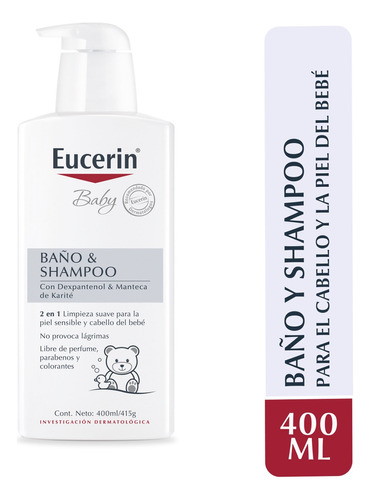 Eucerin Baby Baño Y Shampoo 400ml