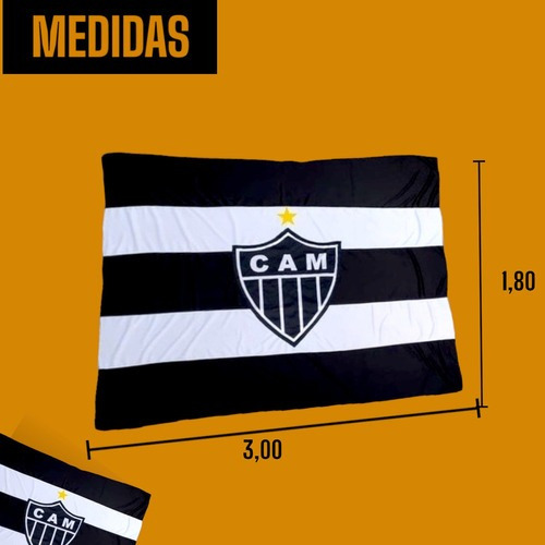 Bandeira Time Atlético Mineiro (galo) Grande 3,00x1,80m