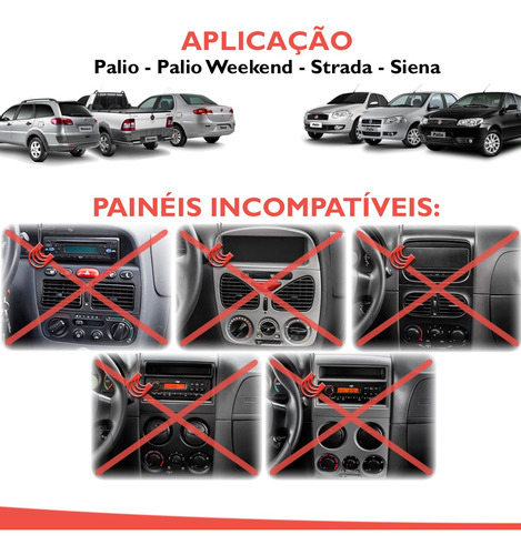 Imagem 7 de 10 de Moldura De Painel 2 Din Multimidia Dvd Mp5 Palio Cinza Kiron