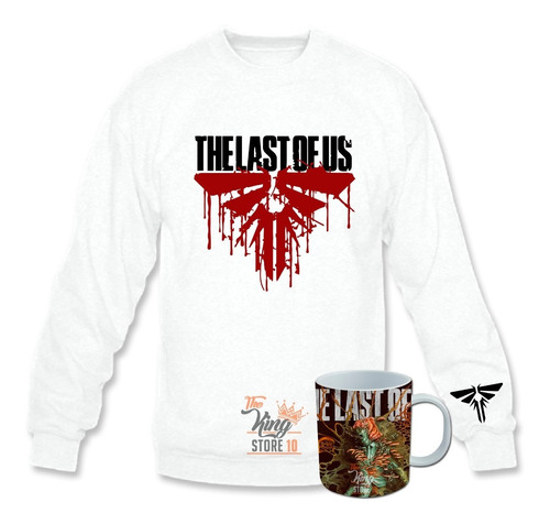 Poleron Polo + Taza, Series, The Last Of Us, Logo Sangriento, Gamer, Virus, Cordyceps / The King Store 10