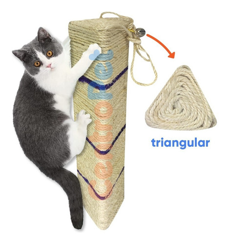 Rascador Gatos Gatitos Triangular Juego Colgante Cascabel