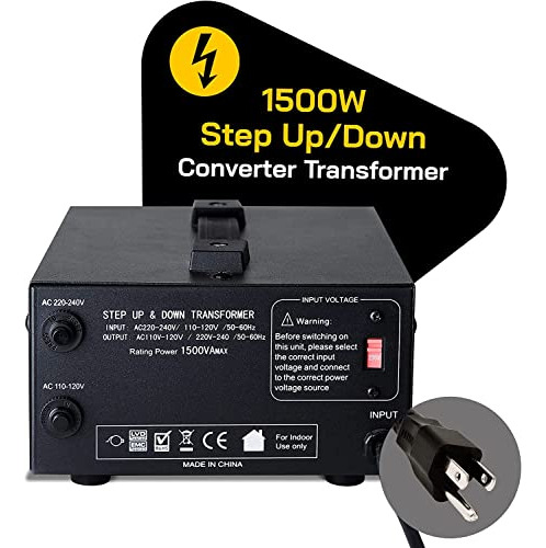 Transformer Elc Serie T 1500w: 110v-220v Converter